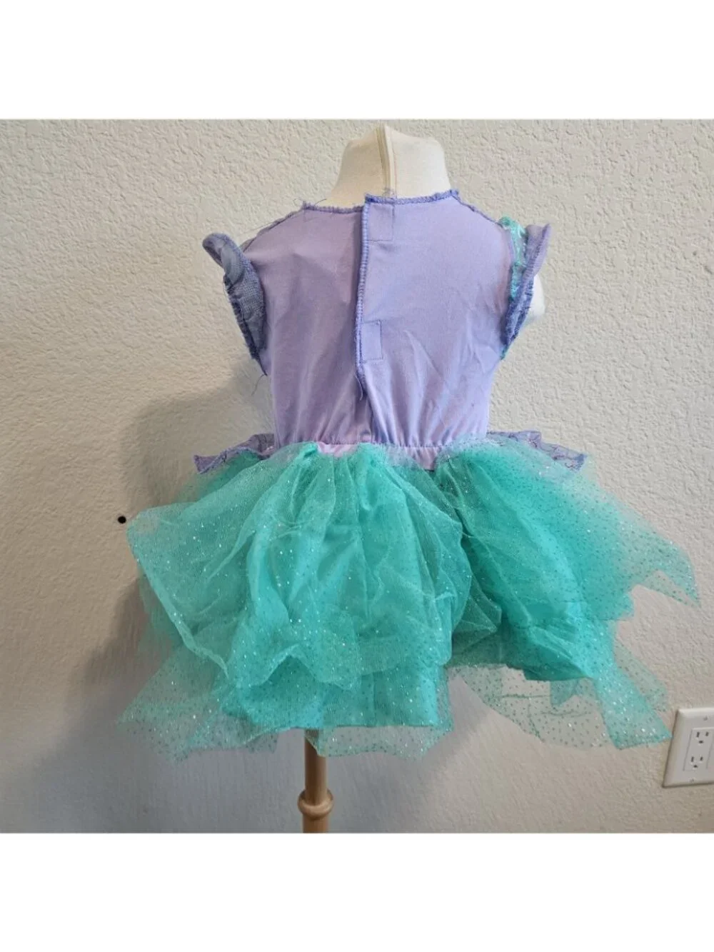 Disney Baby Ariel Mermaid Princess Dress Glitter Sparkle Dress Up Costume 6-12M